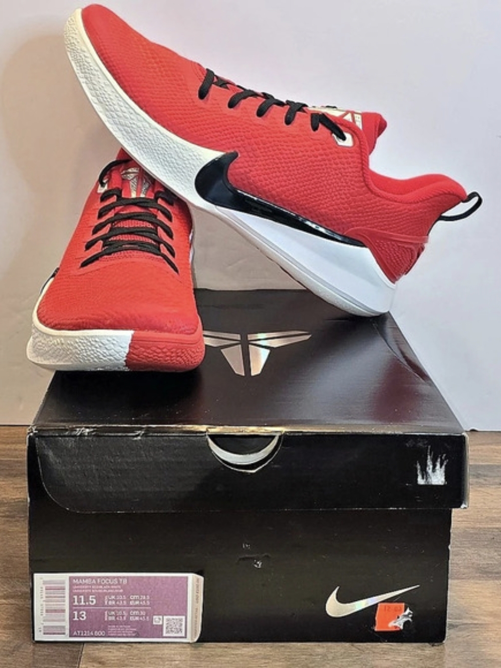 Nike Mamba Focus TB University Red & White US 11.5